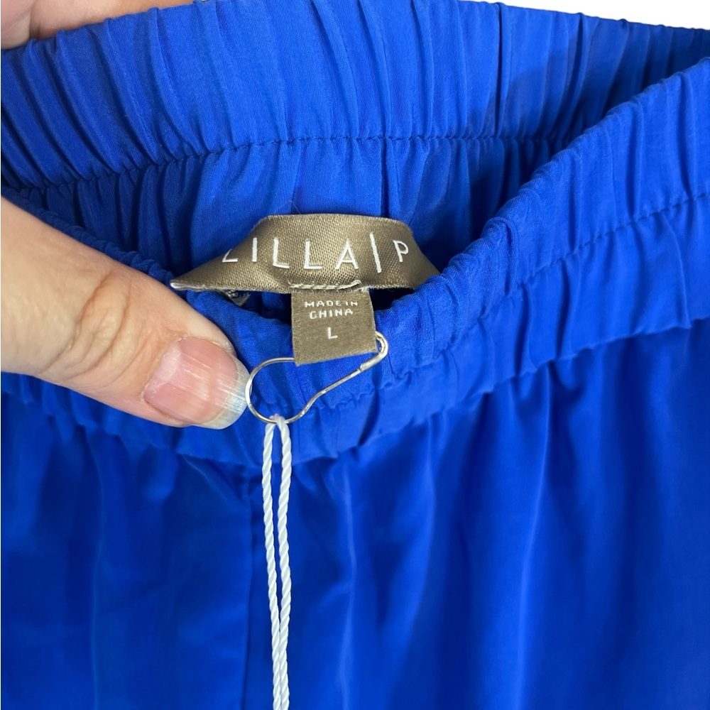 Lilla P pull on blue silky jogger style pants size large - Picture 4 of 7